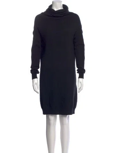 Pre-owned Lanvin Wool Knee-length Dress In Blue
