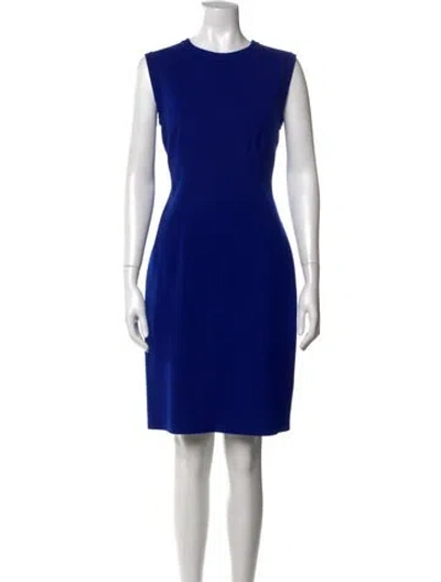 Pre-owned Lanvin Wool Knee-length Dress In Blue