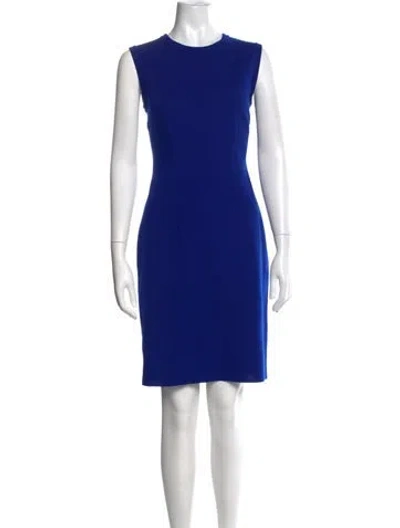 Pre-owned Lanvin Wool Knee-length Dress In Blue