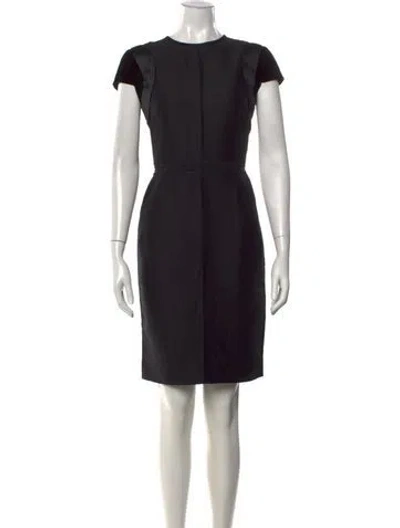 Pre-owned Lanvin Wool Knee-length Dress In Blue