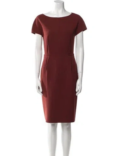 Pre-owned Lanvin Wool Knee-length Dress In Brown