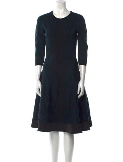 Pre-owned Lanvin Wool Knee-length Dress In Green