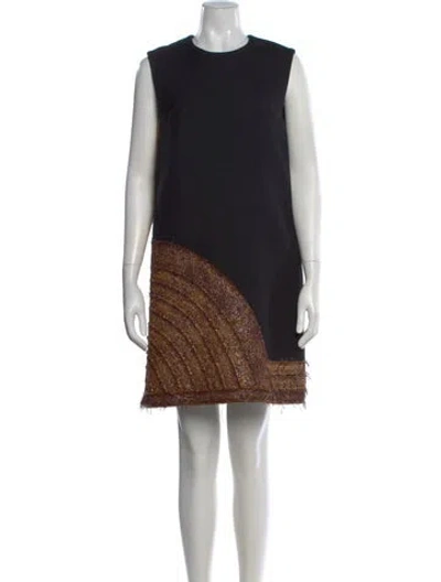 Pre-owned Lanvin Wool Knee-length Dress In Neutral