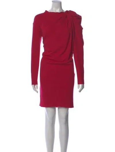 Pre-owned Lanvin Wool Knee-length Dress In Pink