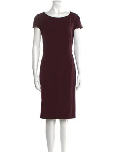 Pre-owned Lanvin Wool Knee-length Dress In Purple