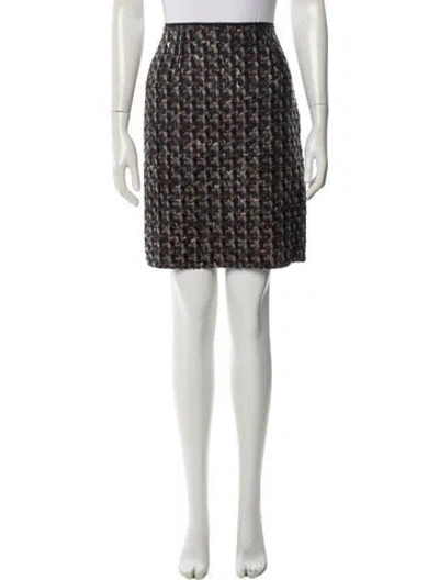 Pre-owned Lanvin Wool Knee-length Skirt In Black
