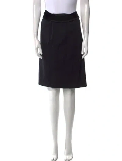 Pre-owned Lanvin Wool Knee-length Skirt In Black