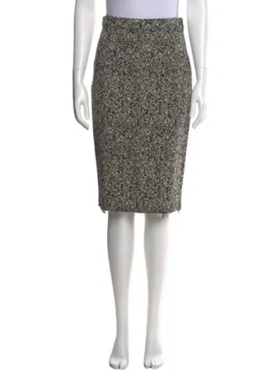 Pre-owned Lanvin Wool Knee-length Skirt In Black