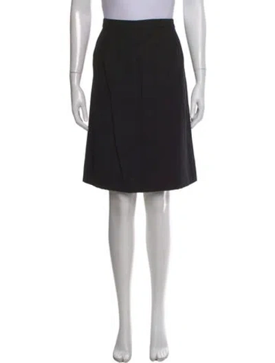 Pre-owned Lanvin Wool Knee-length Skirt In Black