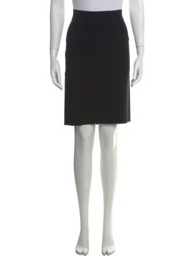 Pre-owned Lanvin Wool Knee-length Skirt In Black