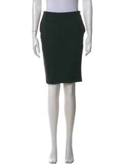 Pre-owned Lanvin Wool Knee-length Skirt In Black