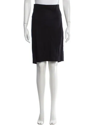 Pre-owned Lanvin Wool Knee-length Skirt In Black