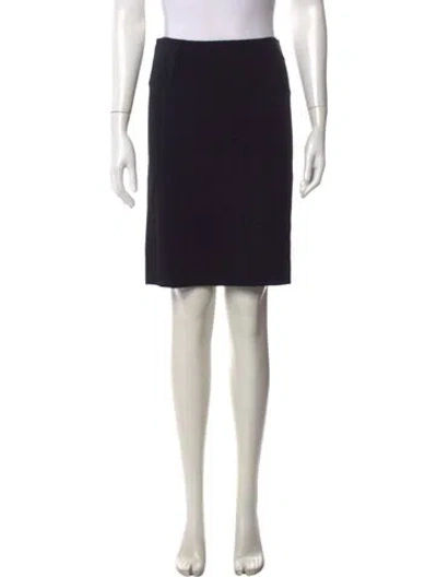 Pre-owned Lanvin Wool Knee-length Skirt In Black