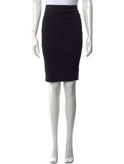 Pre-owned Lanvin Wool Knee-length Skirt In Black