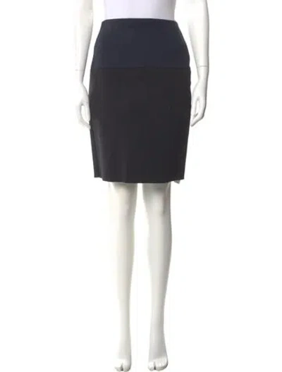 Pre-owned Lanvin Wool Knee-length Skirt In Blue