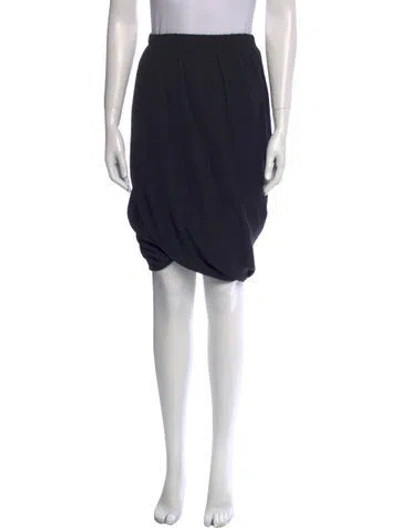 Pre-owned Lanvin Wool Knee-length Skirt In Blue