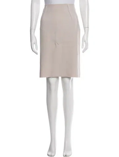 Pre-owned Lanvin Wool Knee-length Skirt In Gray