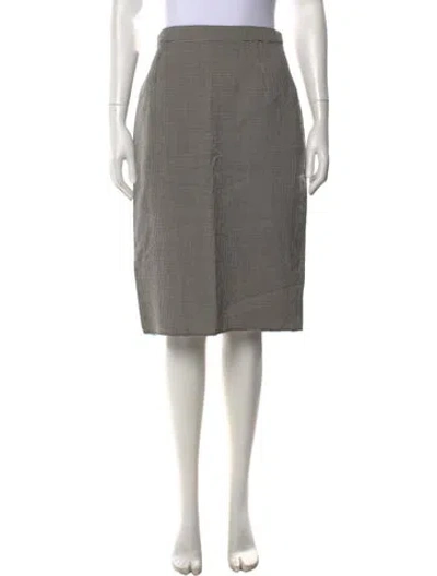 Pre-owned Lanvin Wool Knee-length Skirt In Grey