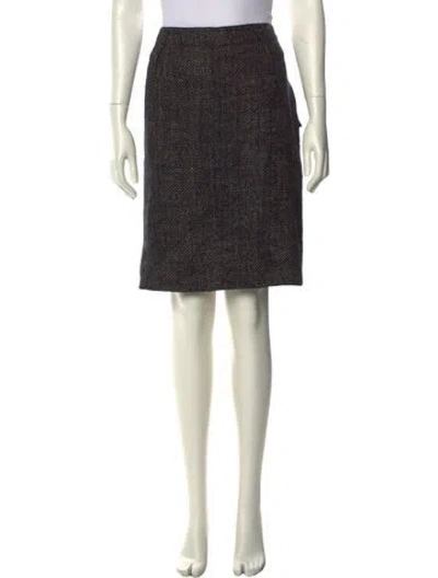 Pre-owned Lanvin Wool Knee-length Skirt In Multi