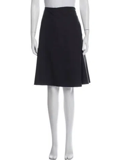 Pre-owned Lanvin Wool Knee-length Skirt W/ Tags In Gray