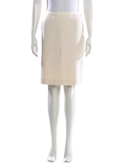 Pre-owned Lanvin Wool Knee-length Skirt W/ Tags In Neutral