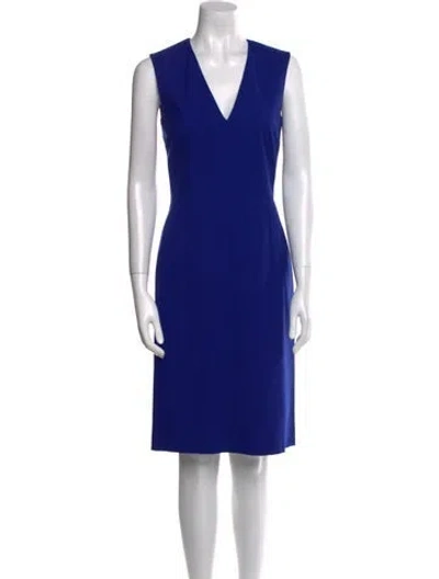 Pre-owned Lanvin Wool Long Dress In Blue