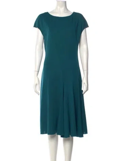 Pre-owned Lanvin Wool Midi Length Dress In Blue