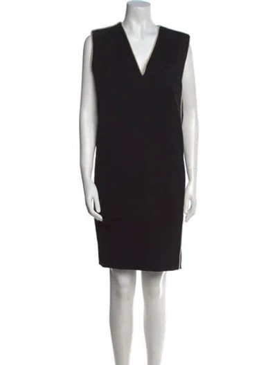 Pre-owned Lanvin Wool Mini Dress In Black