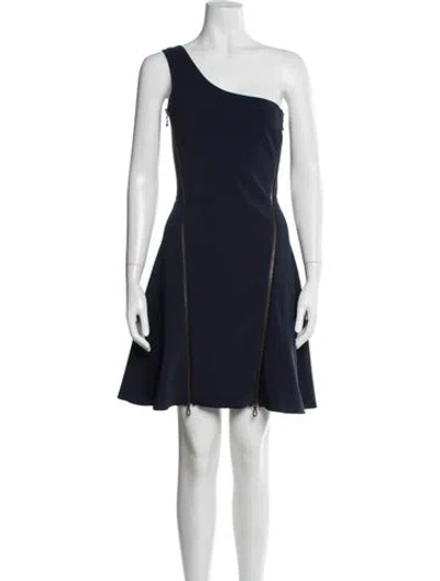 Pre-owned Lanvin Wool Mini Dress In Blue