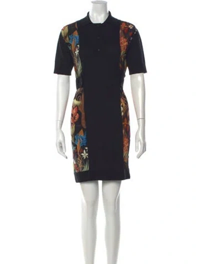 Pre-owned Lanvin Wool Mini Dress In Blue