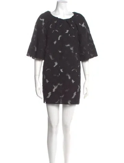 Pre-owned Lanvin Wool Mini Dress In Gray