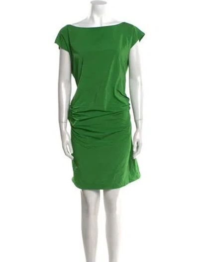 Pre-owned Lanvin Wool Mini Dress In Green