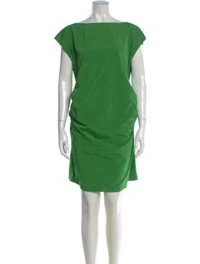 Pre-owned Lanvin Wool Mini Dress In Green