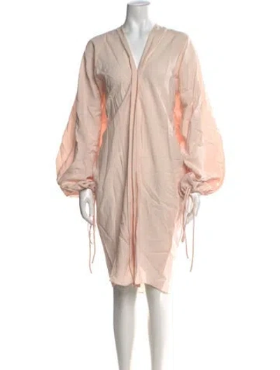 Pre-owned Lanvin Wool Mini Dress In Neutral