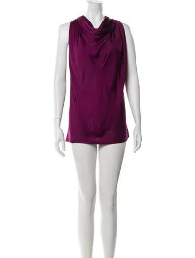 Pre-owned Lanvin Wool Mini Dress In Purple