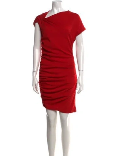 Pre-owned Lanvin Wool Mini Dress W/ Tags In Red