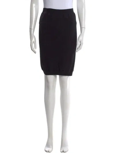 Pre-owned Lanvin Wool Mini Skirt In Black
