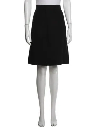 Pre-owned Lanvin Wool Mini Skirt In Black