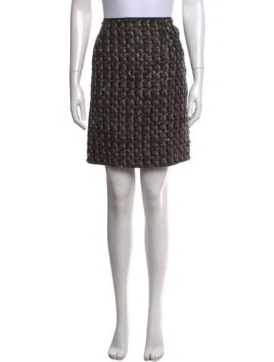 Pre-owned Lanvin Wool Mini Skirt In Black