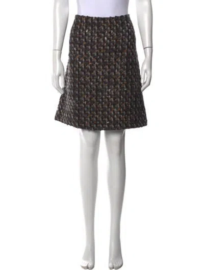 Pre-owned Lanvin Wool Mini Skirt In Black