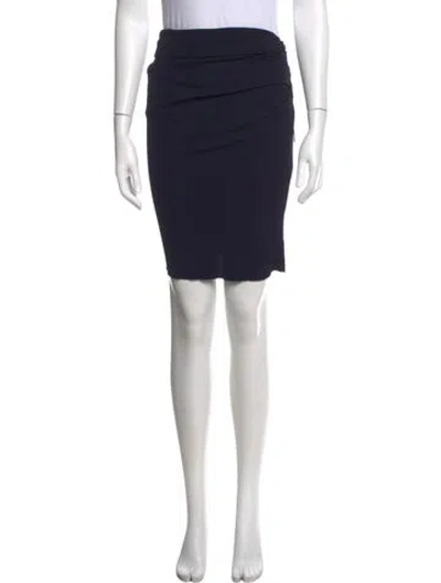 Pre-owned Lanvin Wool Mini Skirt In Blue