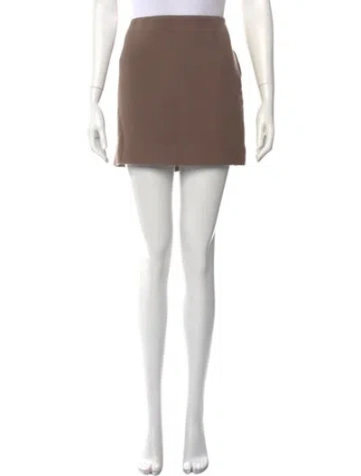 Pre-owned Lanvin Wool Mini Skirt In Brown