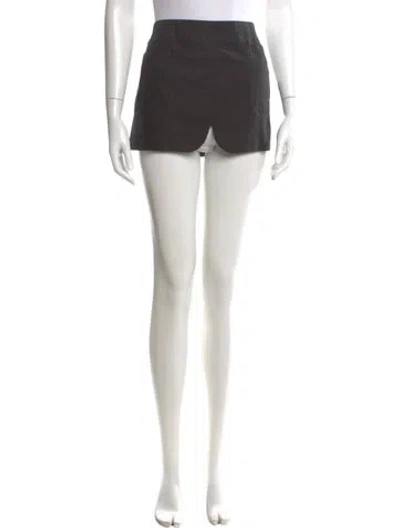 Pre-owned Lanvin Wool Mini Skirt In Gray