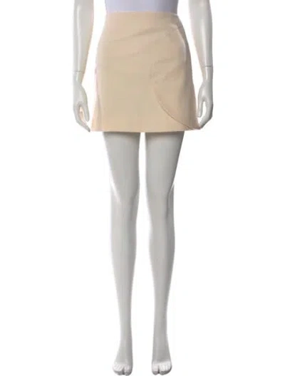 Pre-owned Lanvin Wool Mini Skirt In Neutral