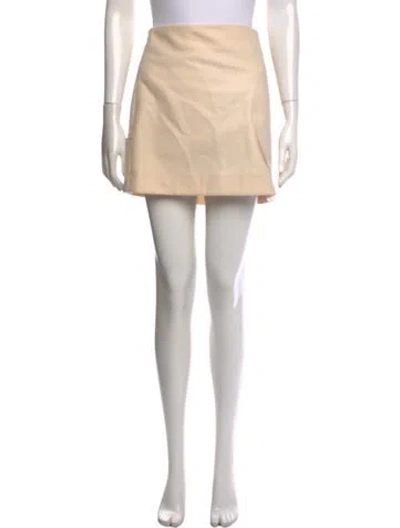 Pre-owned Lanvin Wool Mini Skirt In Neutral