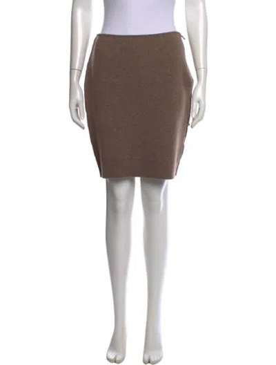 Pre-owned Lanvin Wool Mini Skirt In Neutrals