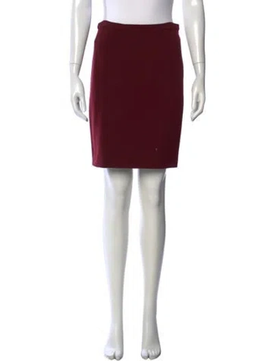 Pre-owned Lanvin Wool Mini Skirt In Red