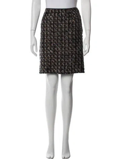 Pre-owned Lanvin Wool Mini Skirt In White