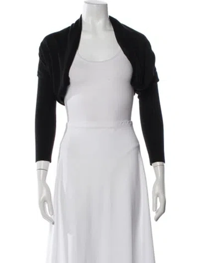 Pre-owned Lanvin Wool Open Front Sweater In White
