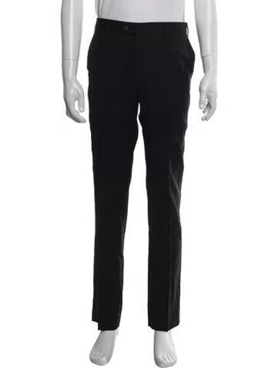 Pre-owned Lanvin Wool Pants In Black